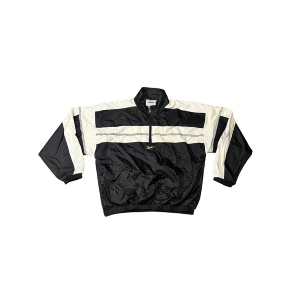Reebok‎ Classic Allen Iverson Zip Jacket Mens Large Black Y2K Pullover Vintage